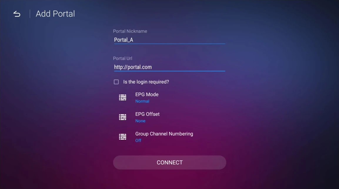 Formuler MyTVOnline 3 home screen with menu