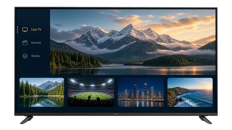Kemo IPTV running on a Smart TV