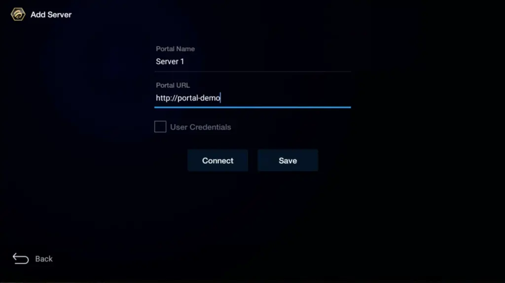 Adding a new IPTV server profile on BuzzTV