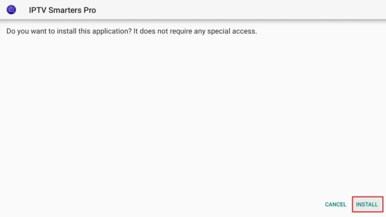 Opening IPTV Smarters Pro after installation